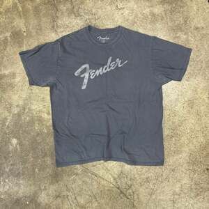 Fender Grey Script Logo Graphic Tee Shirt - Size L